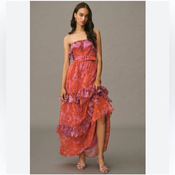 Anthropologie Dresses & Skirts - By Anthropologie XL By Anthropologie Strapless Tiered Maxi Dress